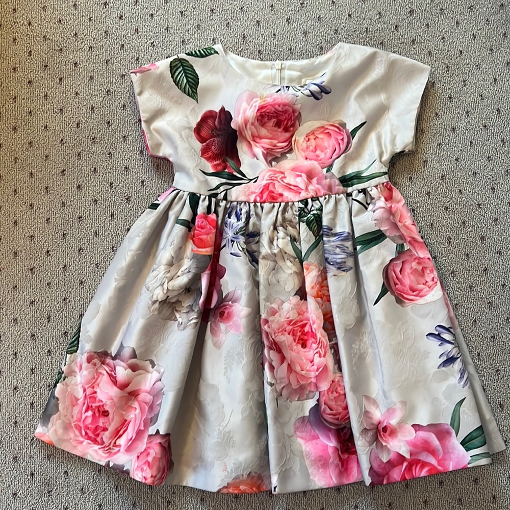 Girls David Charles Floral Dress